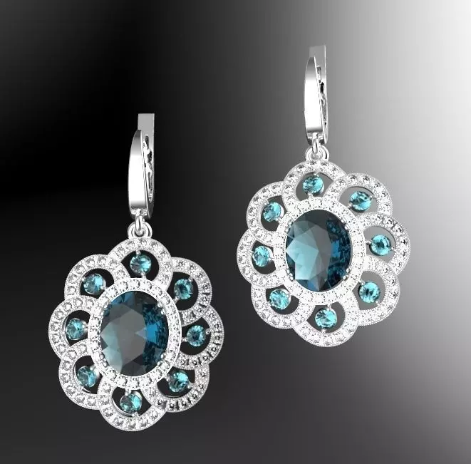 evening earrings 3D print model