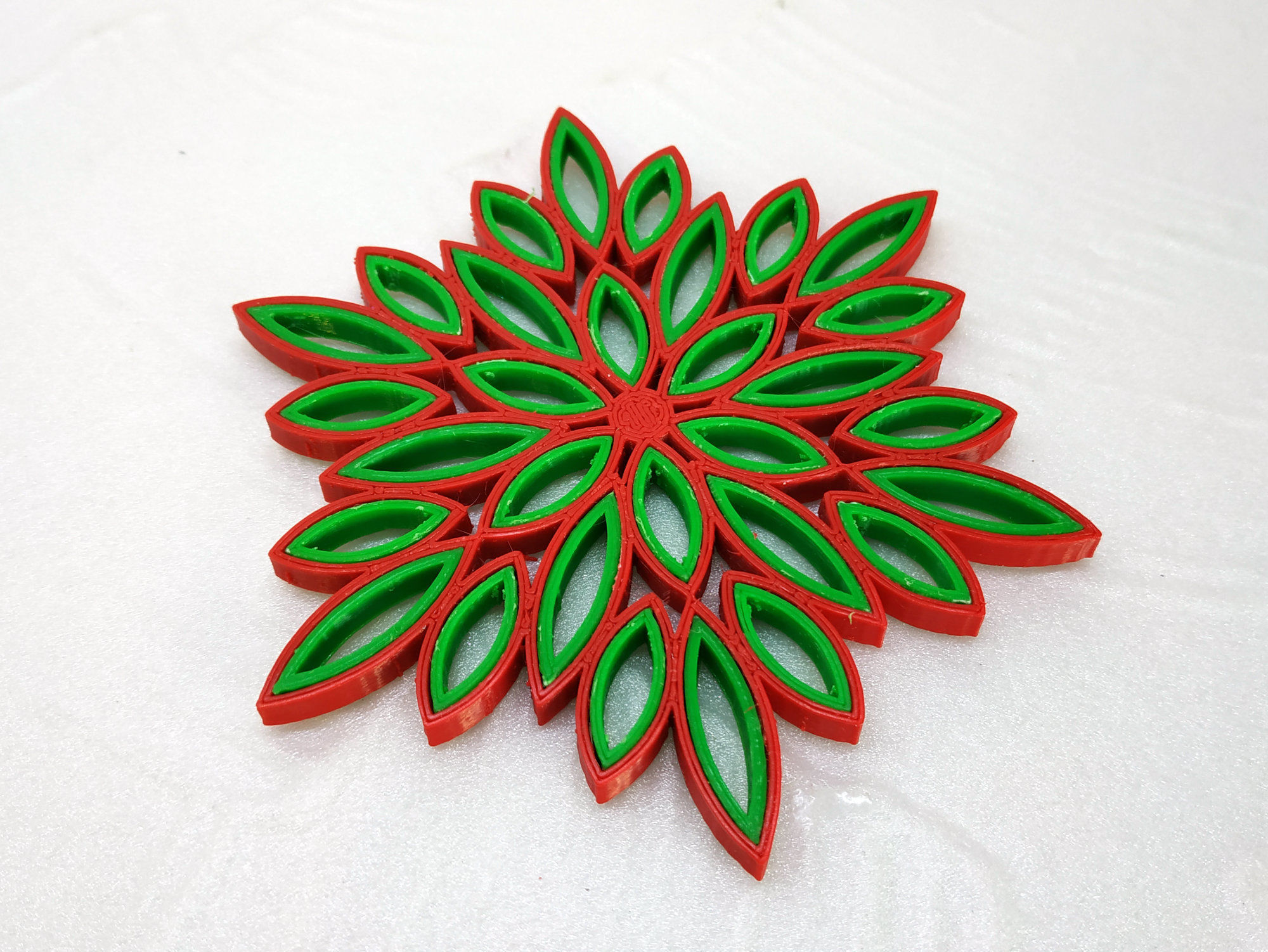 Multicolor snowflake  3d printed quilling Free 3D print model_5