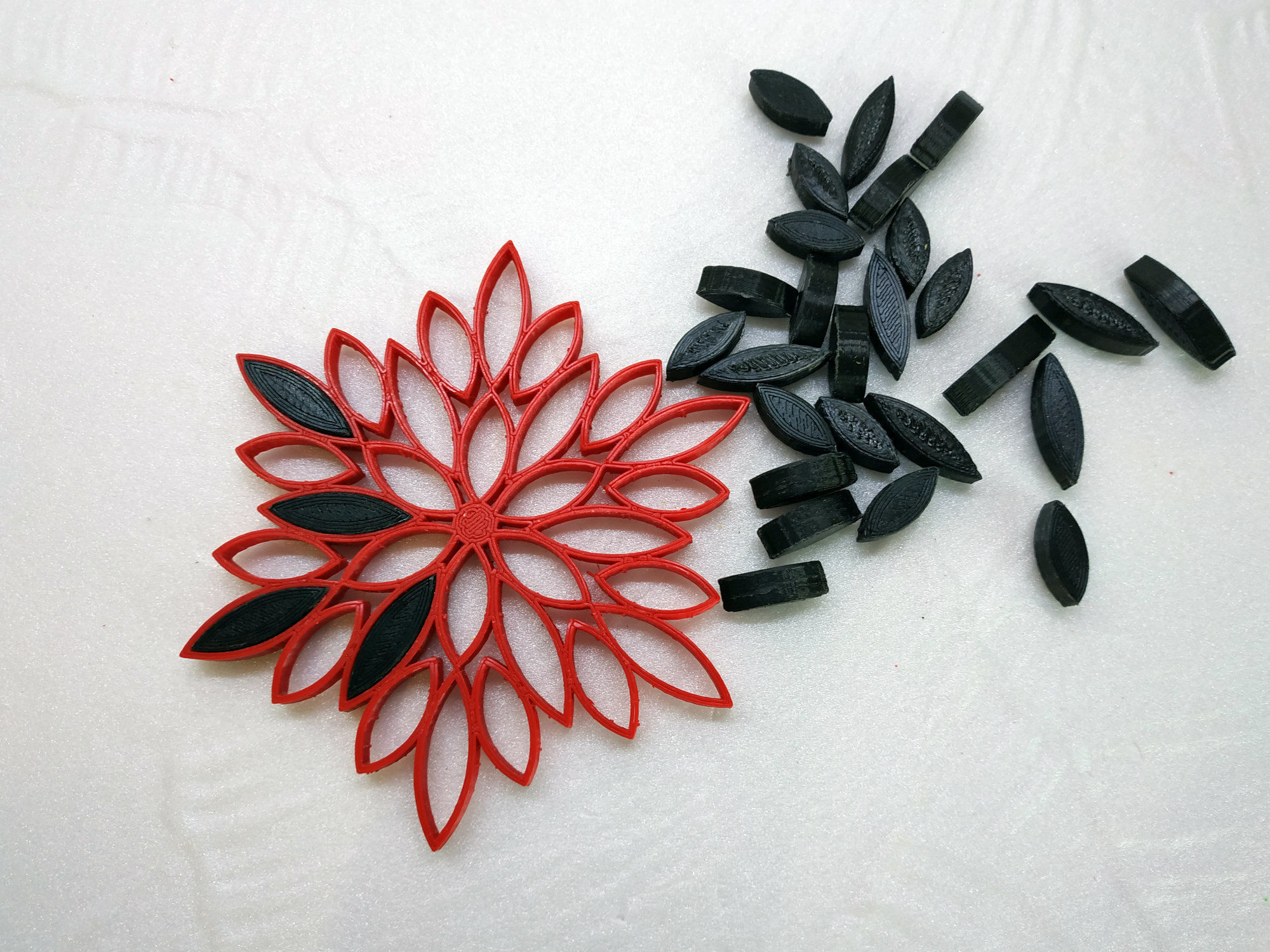 Multicolor snowflake  3d printed quilling Free 3D print model_4