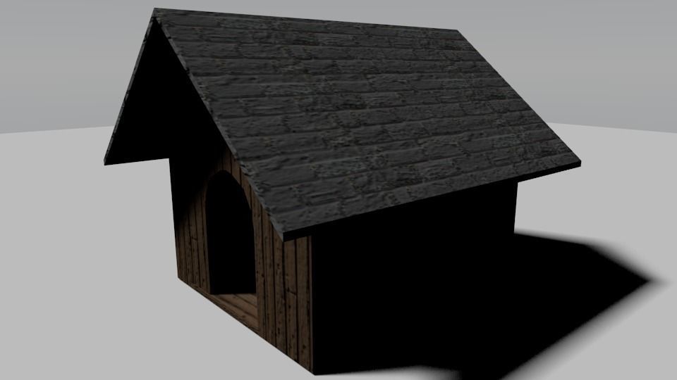 dog kennel Free low-poly 3D model_3