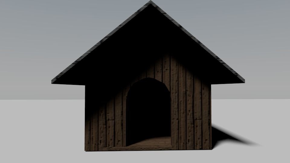 dog kennel Free low-poly 3D model_2