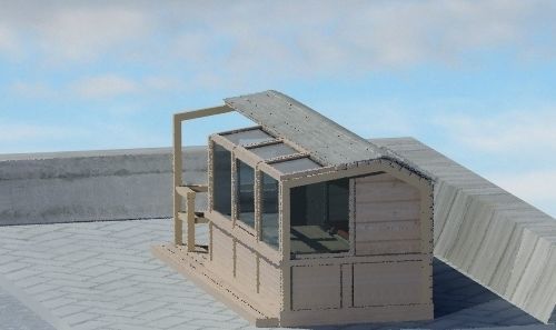 taxi shelter 3D model_3
