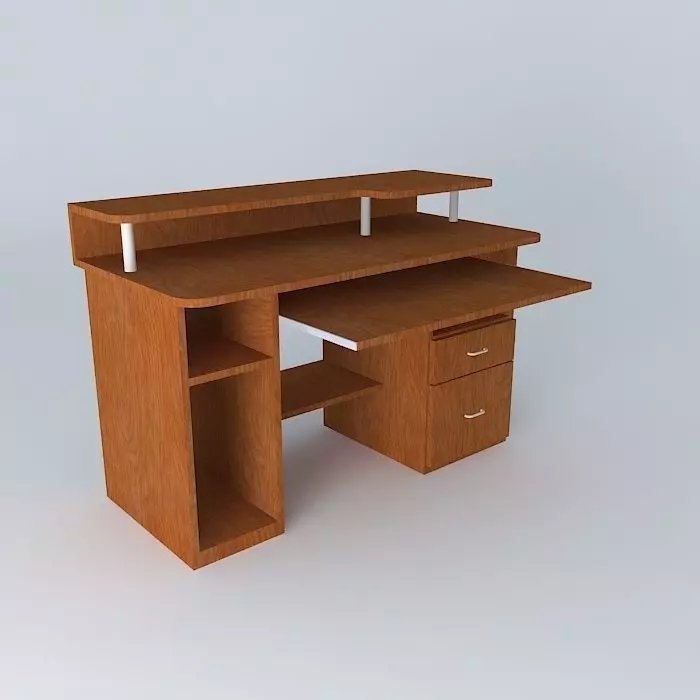 Modern computer desk free 3D model | CGTrader