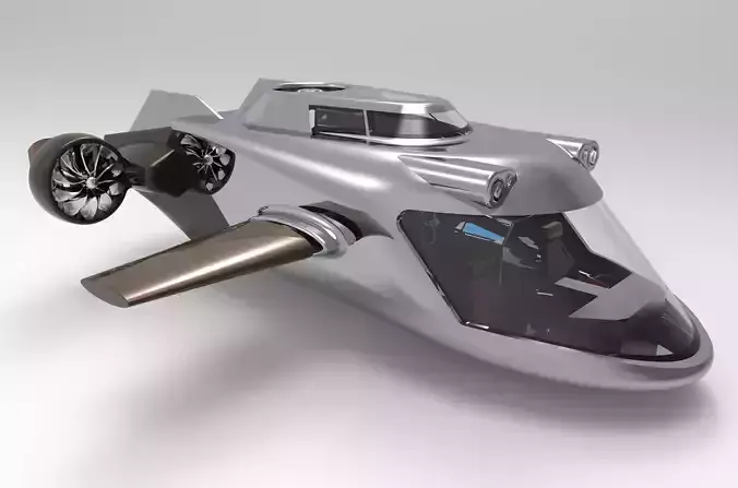 Submarine futuristic flying car