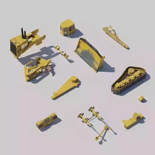 Excavator elements  3D model