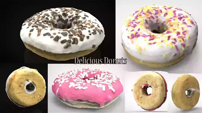Donuts Collection donut with chocolate sprinkles 