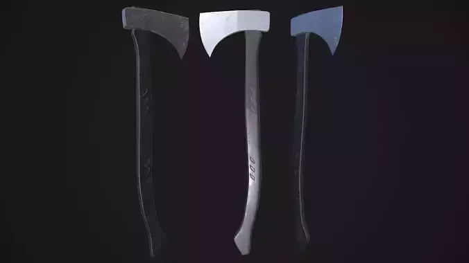 Modern Axe 09 Low-poly 3D model