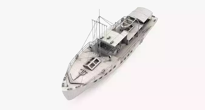 Passenger Boat Free 3D model