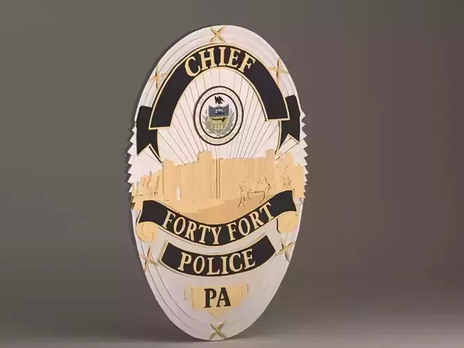 Forty Fort Police Badge 3D print model