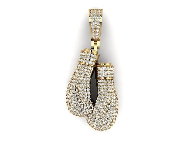 Boxing gloves  with stones pendant  3D print model