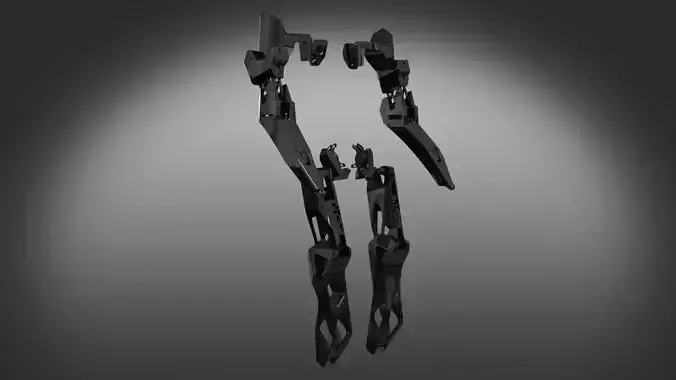 Robotic mech pair of scifi arms