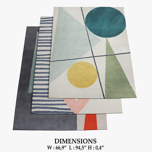 Habitat Rugs 157 3D model
