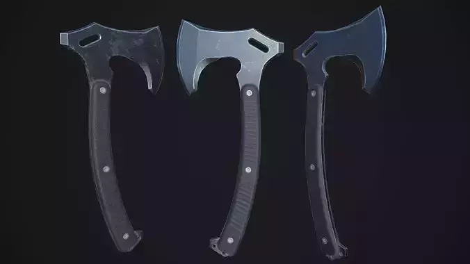 Modern Axe 10 Low-poly 3D model
