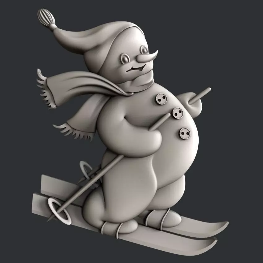 3d STL models for CNC router snowman 3D model_0