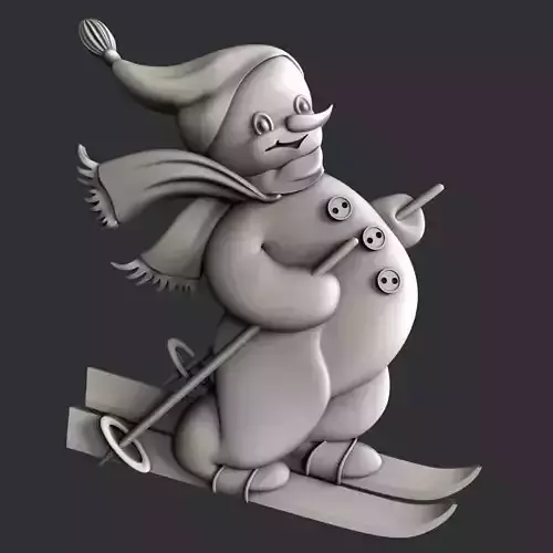 3d STL models for CNC router snowman