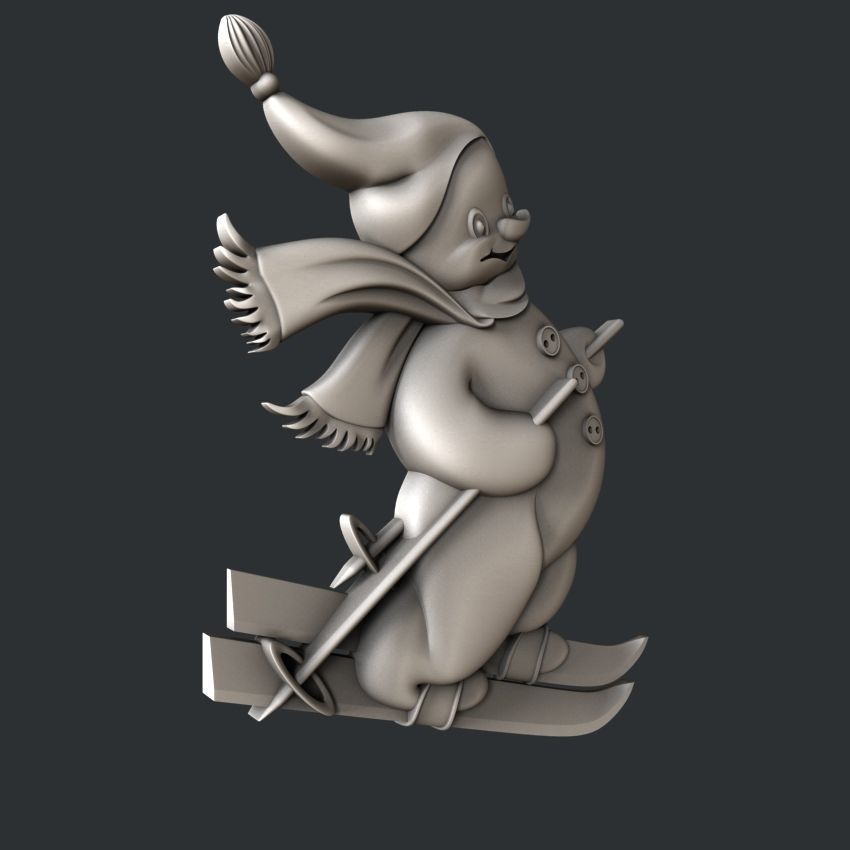 3d STL models for CNC router snowman 3D model_1