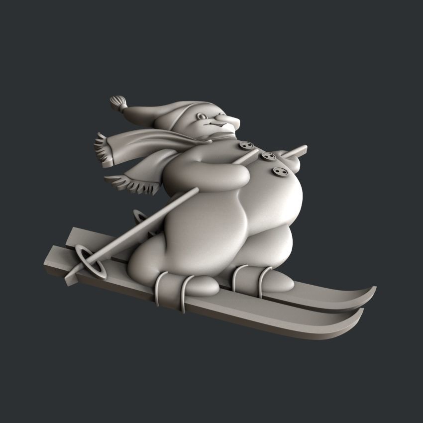 3d STL models for CNC router snowman 3D model_3