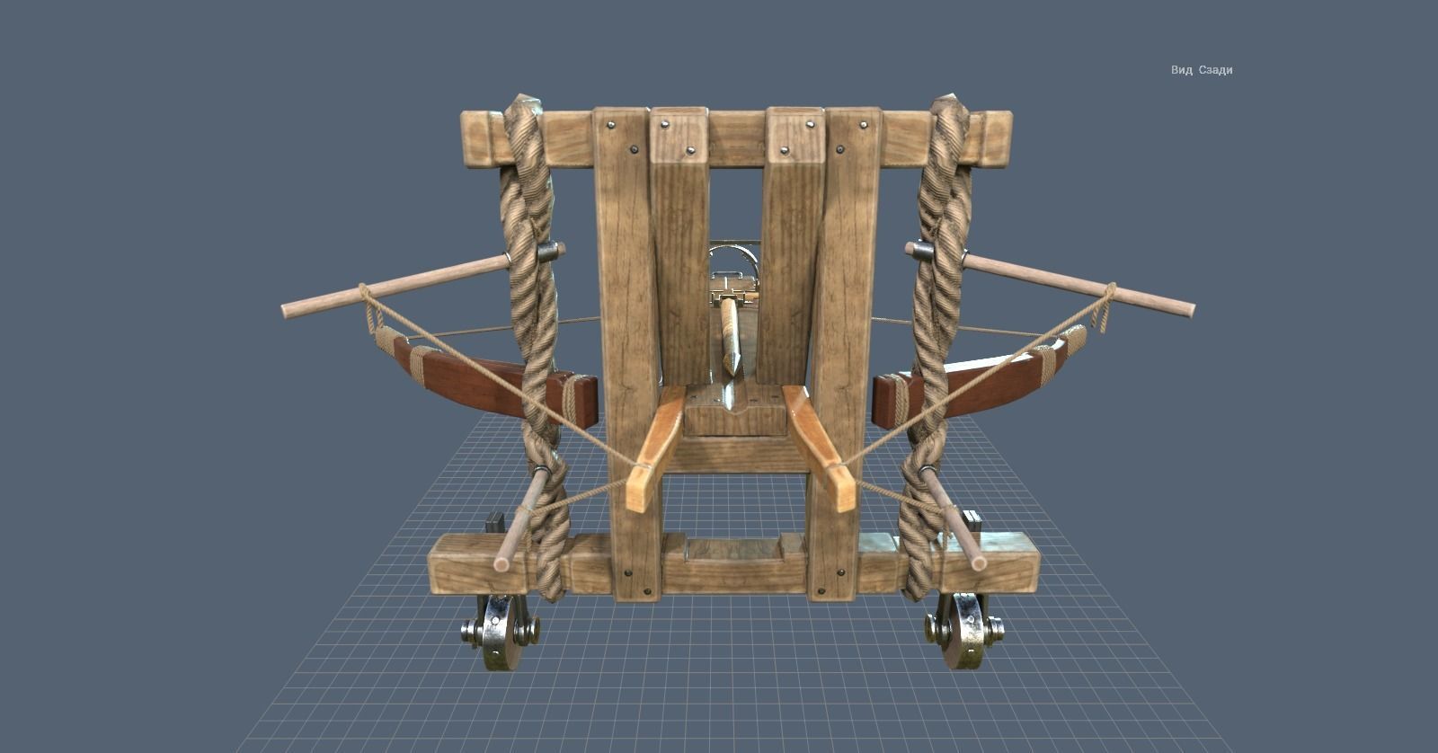 Roman Arrow Ballista -Ancient Archer Low-poly 3D model_2