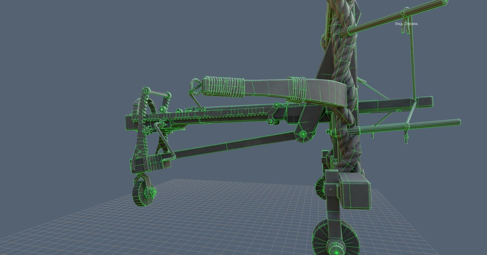 Roman Arrow Ballista -Ancient Archer Low-poly 3D model_5