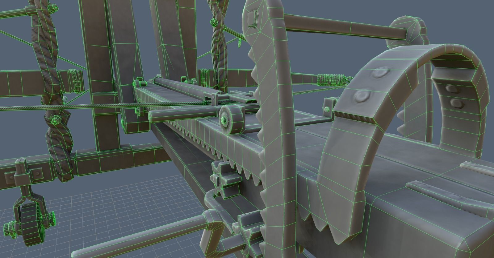 Roman Arrow Ballista -Ancient Archer Low-poly 3D model_6