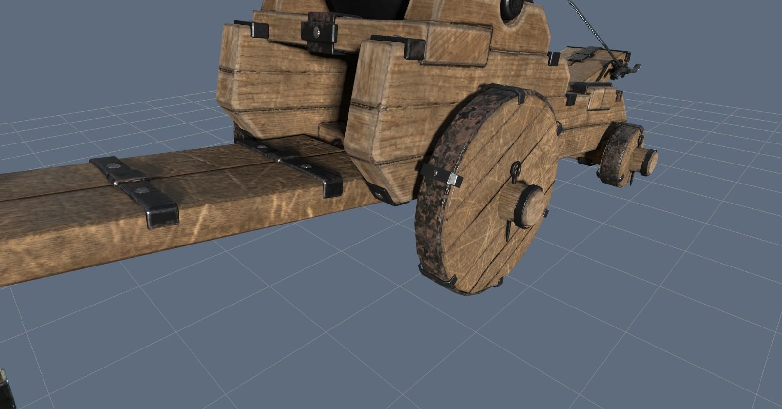 Old Cannon Mortar -Iron Thunder Low-poly 3D model_2