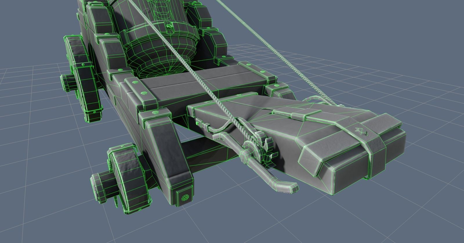 Old Cannon Mortar -Iron Thunder Low-poly 3D model_8