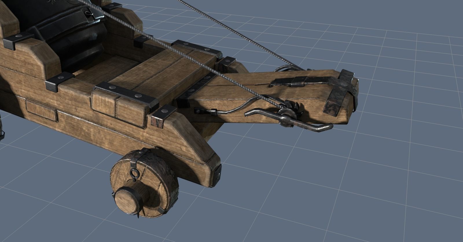 Old Cannon Mortar -Iron Thunder Low-poly 3D model_5