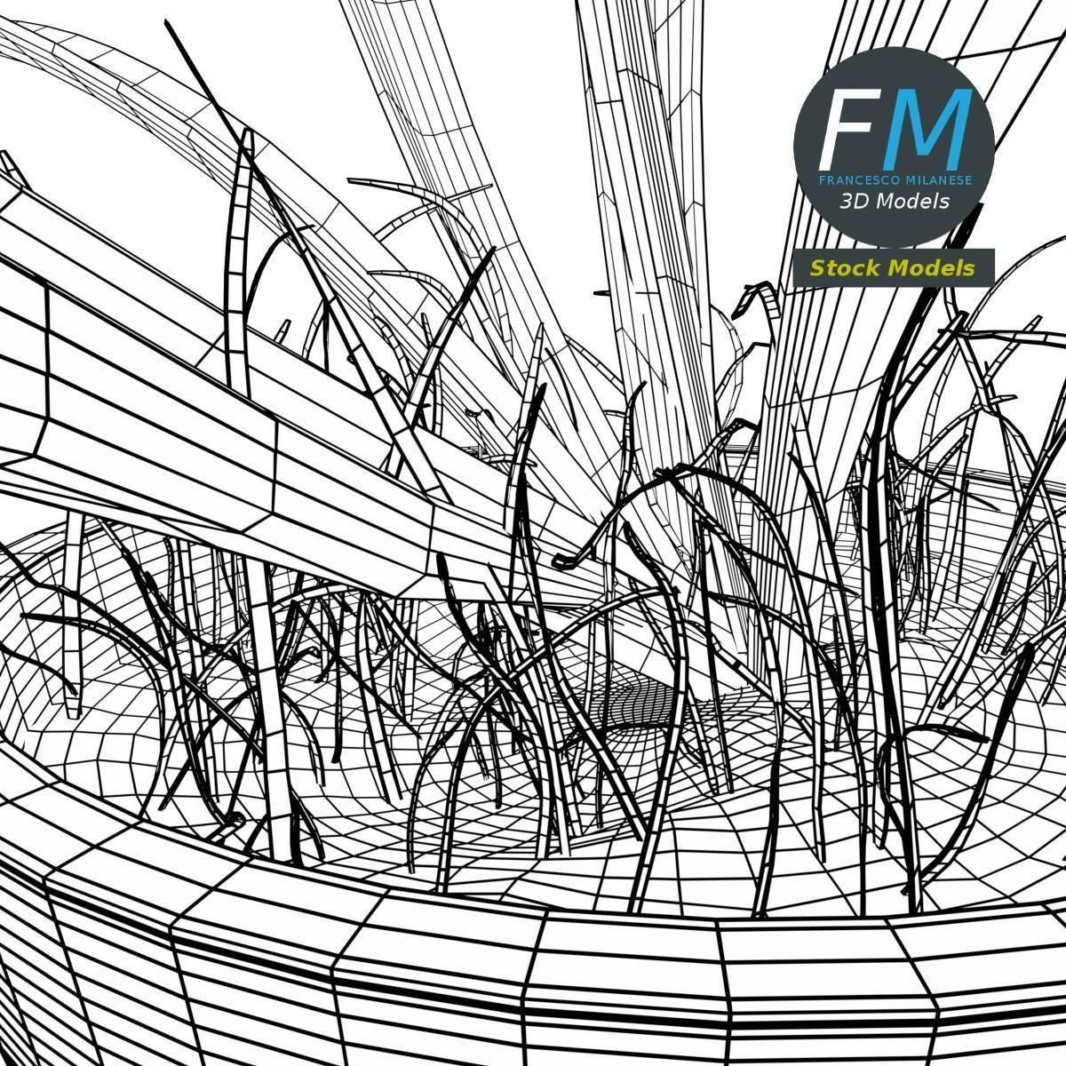 Potted plant 1 3D model_8