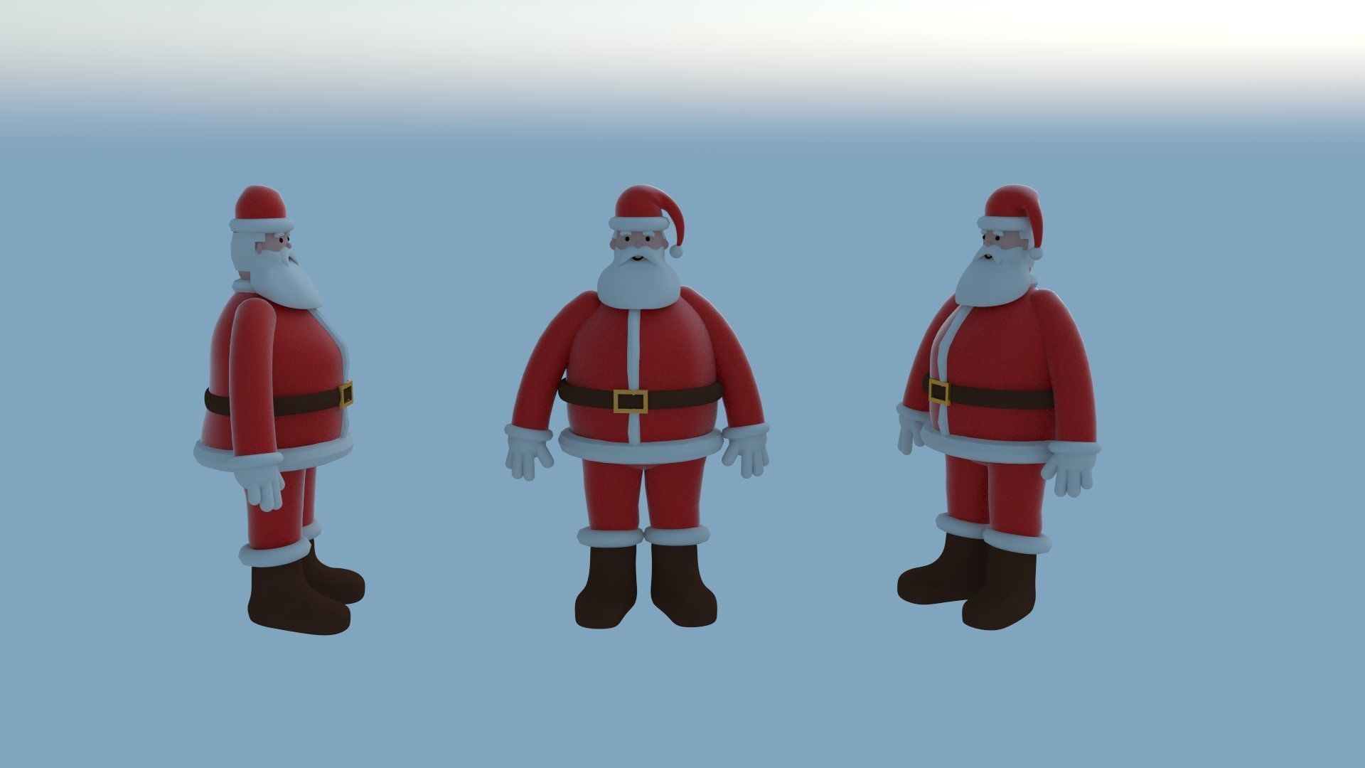 Christmas collection low poly style   Low-poly 3D model_8