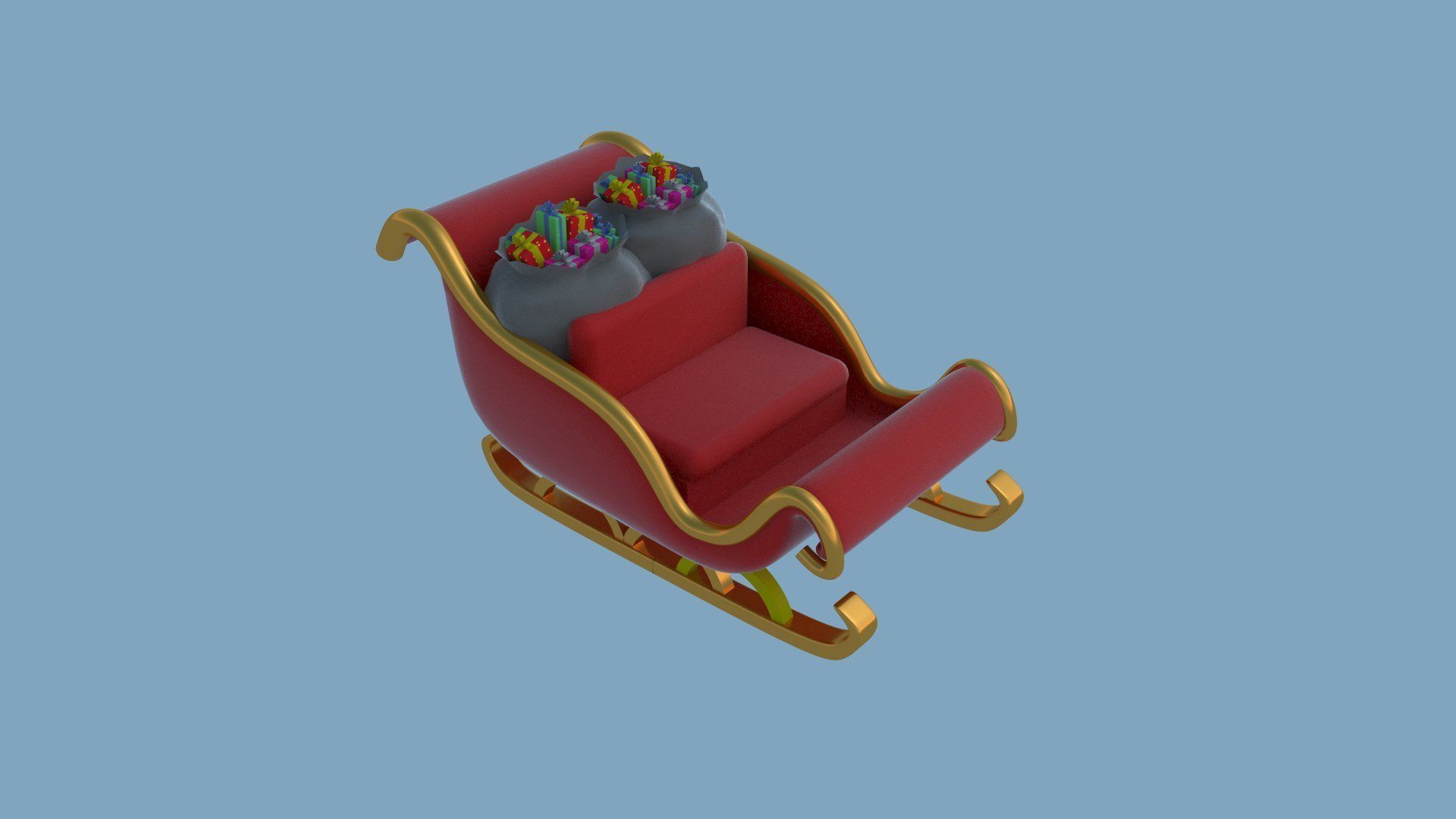 Christmas collection low poly style   Low-poly 3D model_10