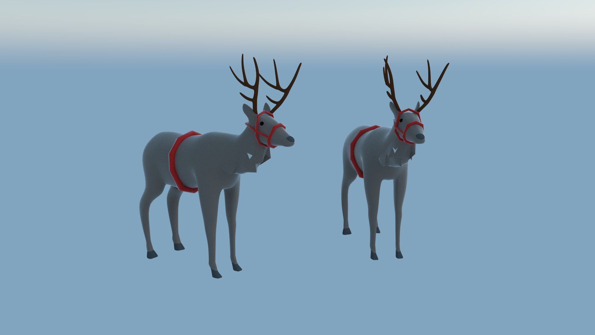 Christmas collection low poly style   Low-poly 3D model_6