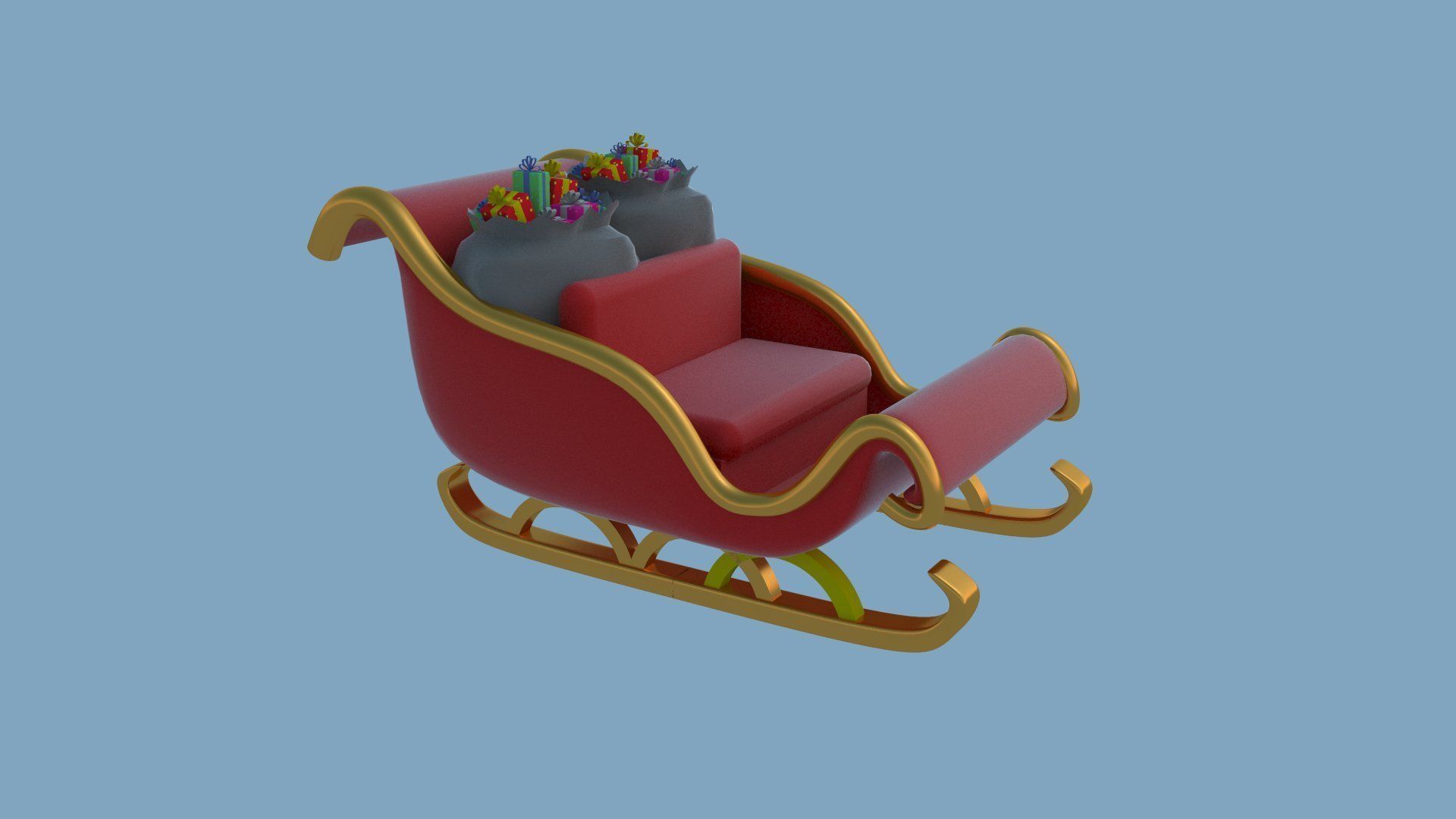 Christmas collection low poly style   Low-poly 3D model_9