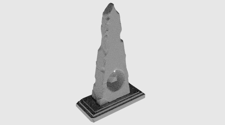Obelisk Low-poly 3D model_1