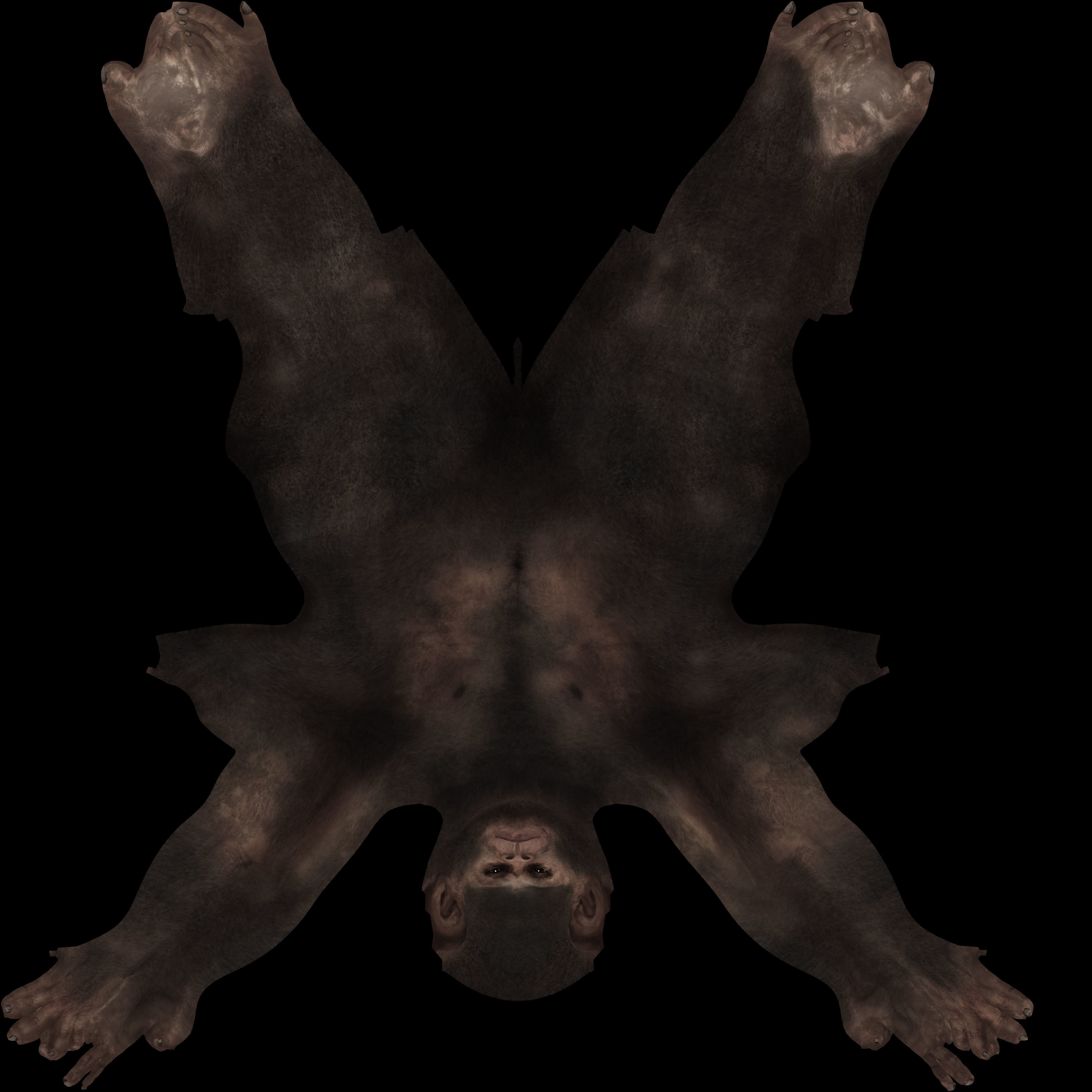 Low Poly Monkey Ape Chimp Chimpanzee Primate Early Man Low-poly 3D model_8