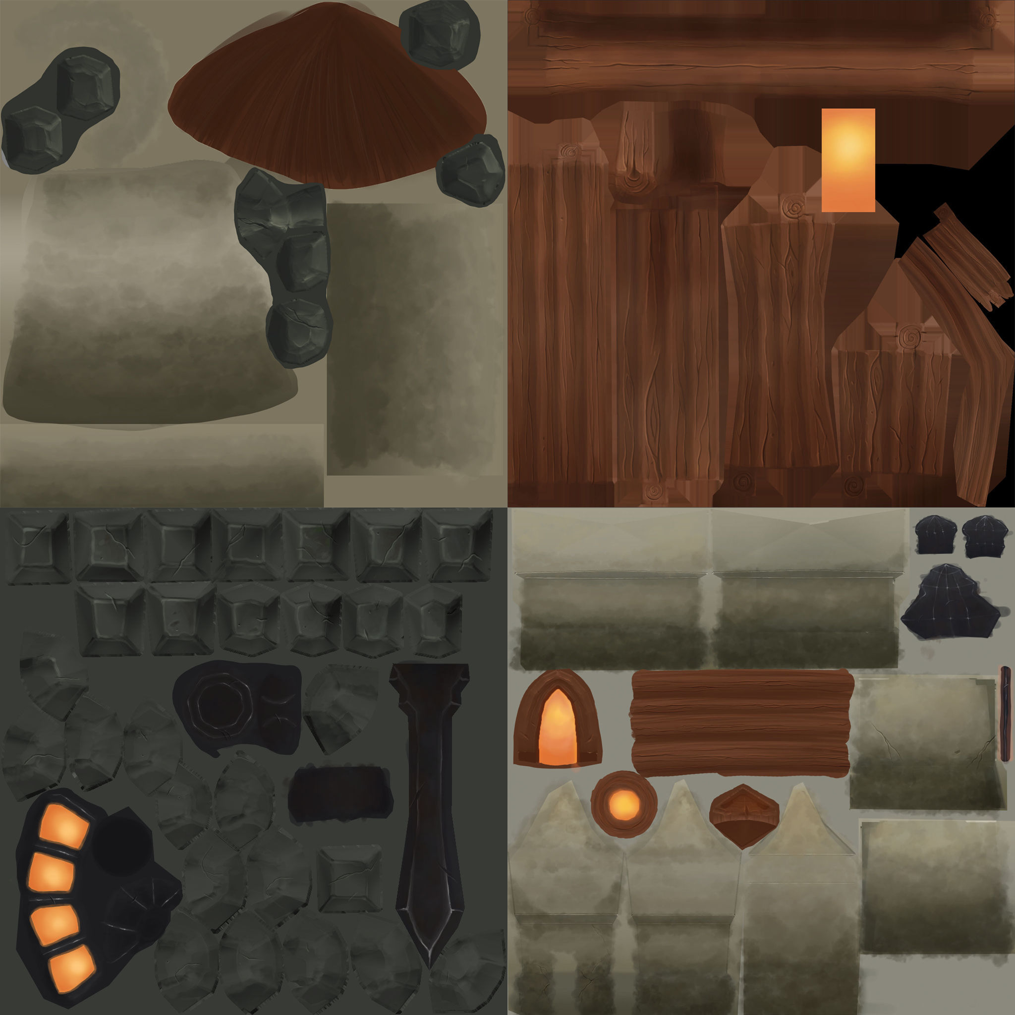 Low Poly Stylized House Low-poly 3D model_3