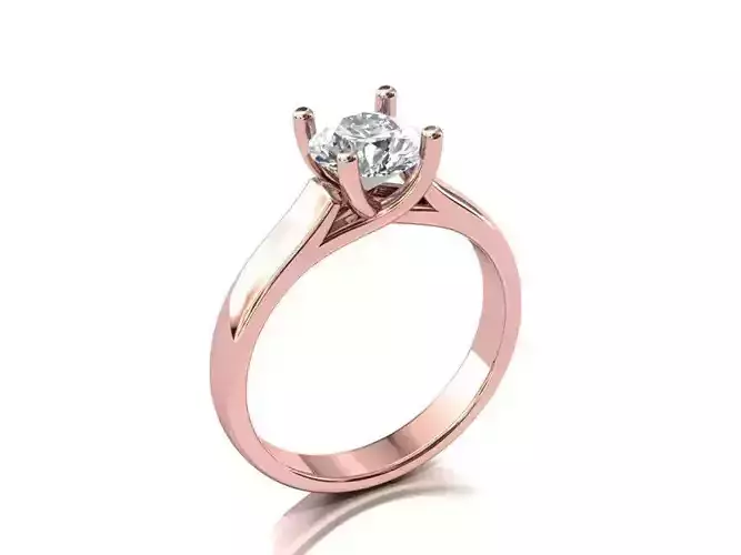 Crossover Engagement ring Classic 3d model printable N10313