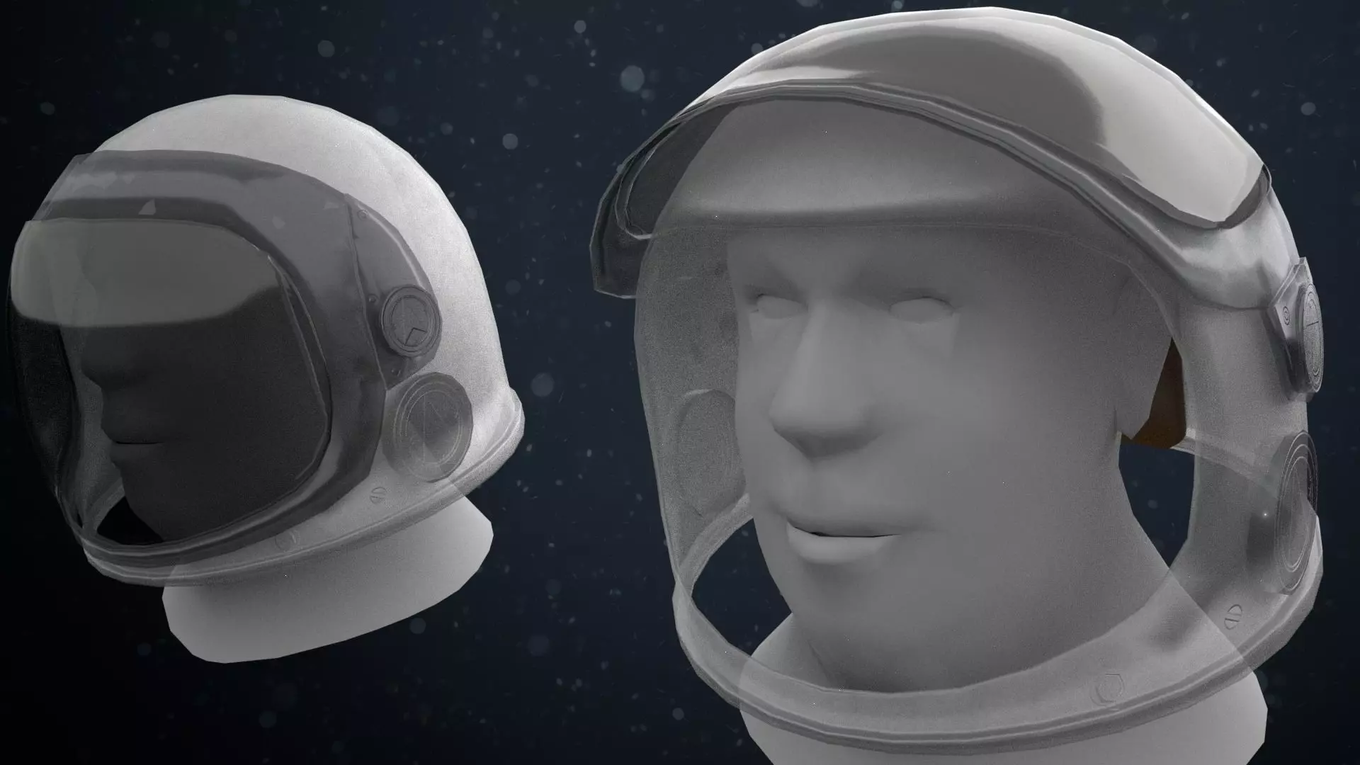 Astronaut helmet Low-poly 3D model