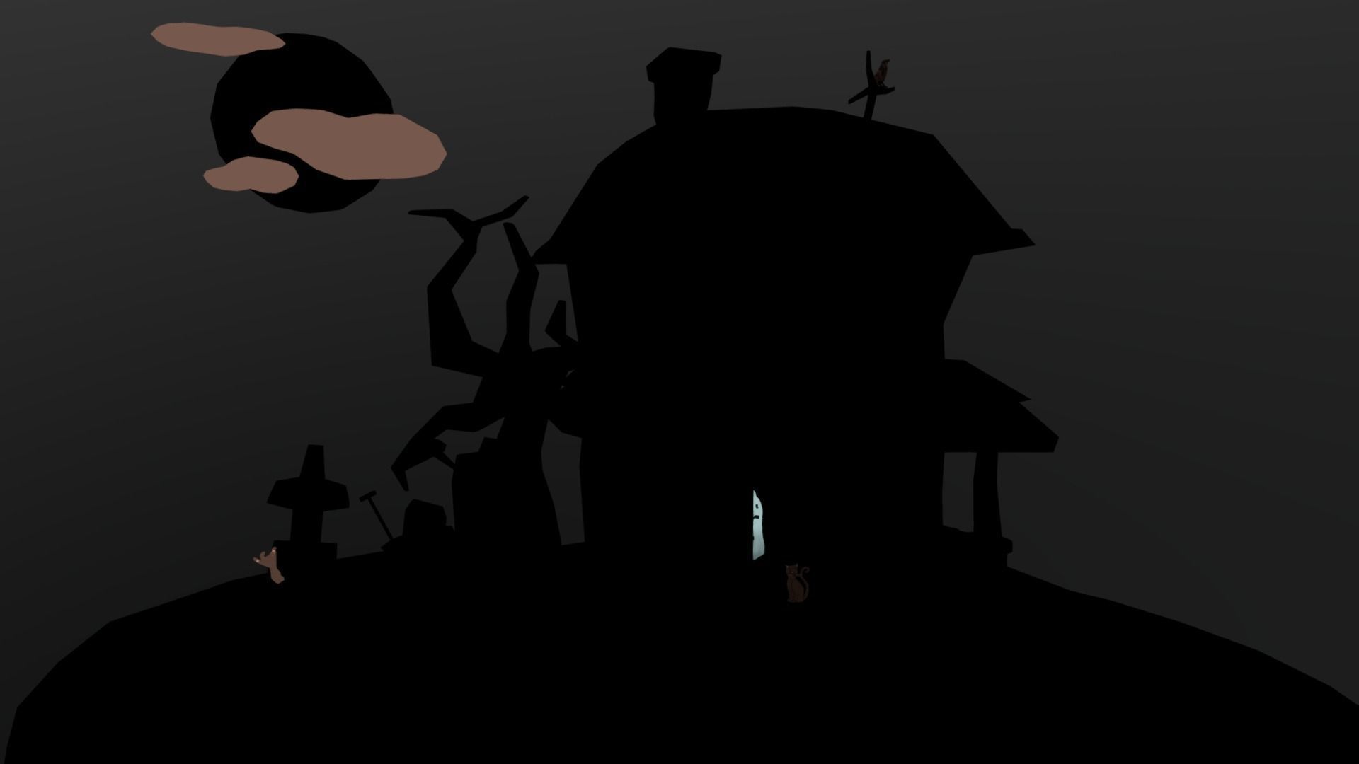 SpookHouse haunted house Low-poly 3D model_7