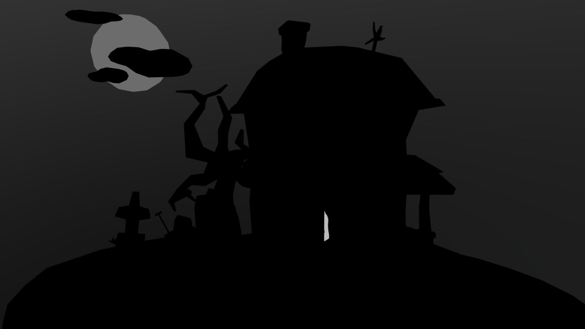 SpookHouse haunted house Low-poly 3D model_11