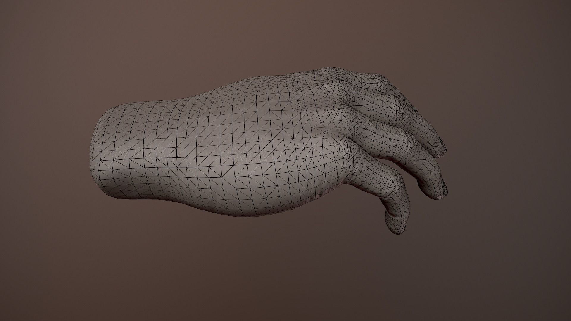 Male Hand Low-poly 3D model_30