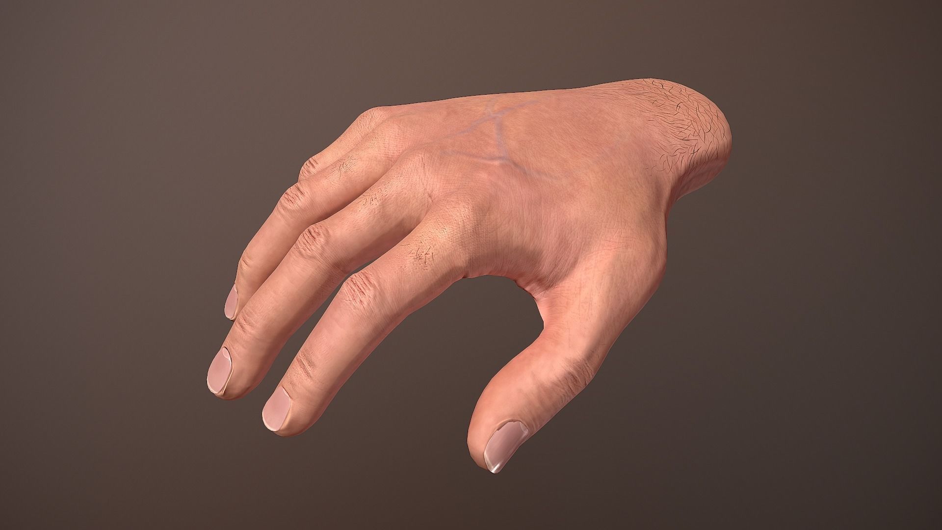 Male Hand Low-poly 3D model_6