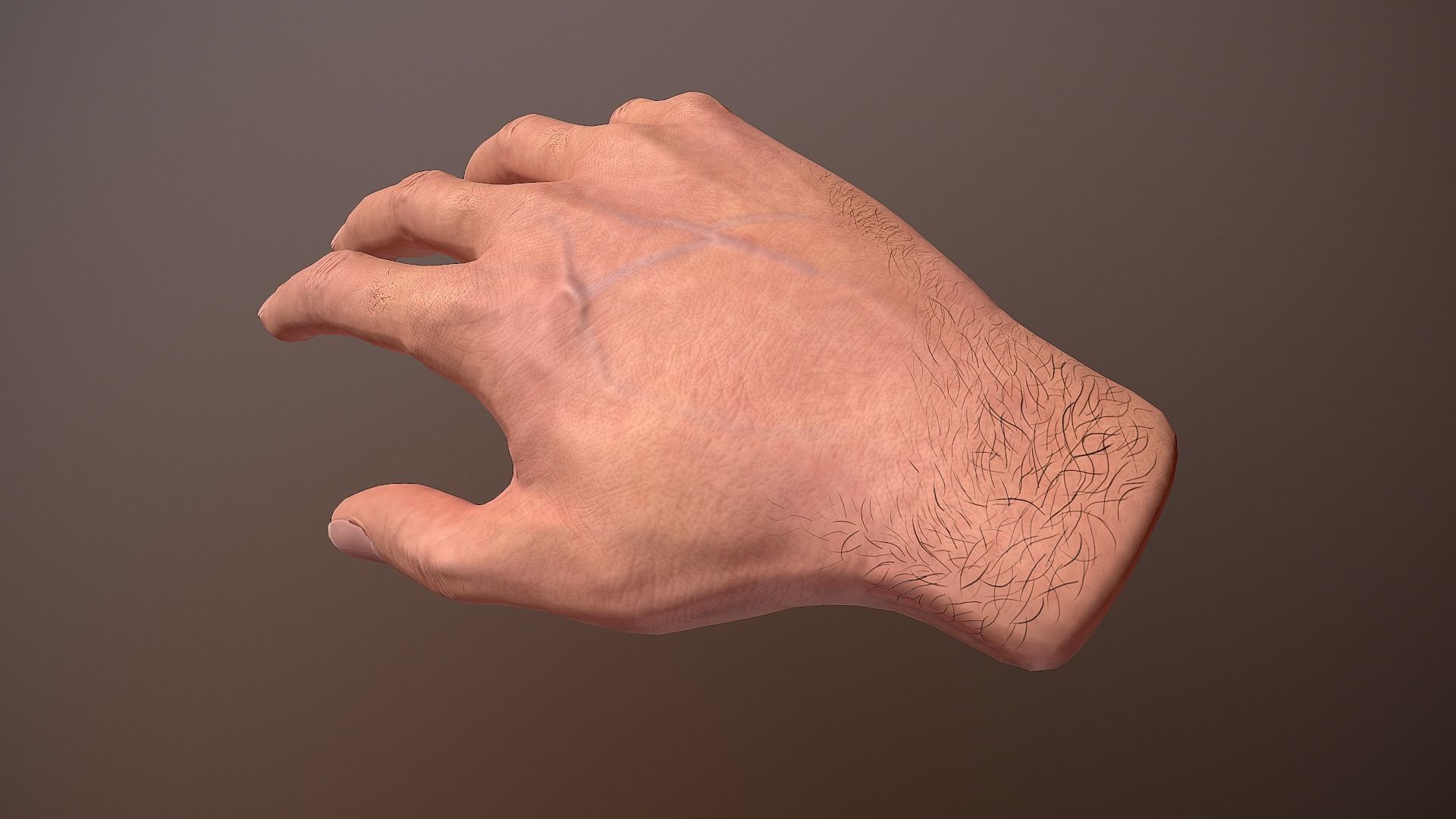 Male Hand Low-poly 3D model_9
