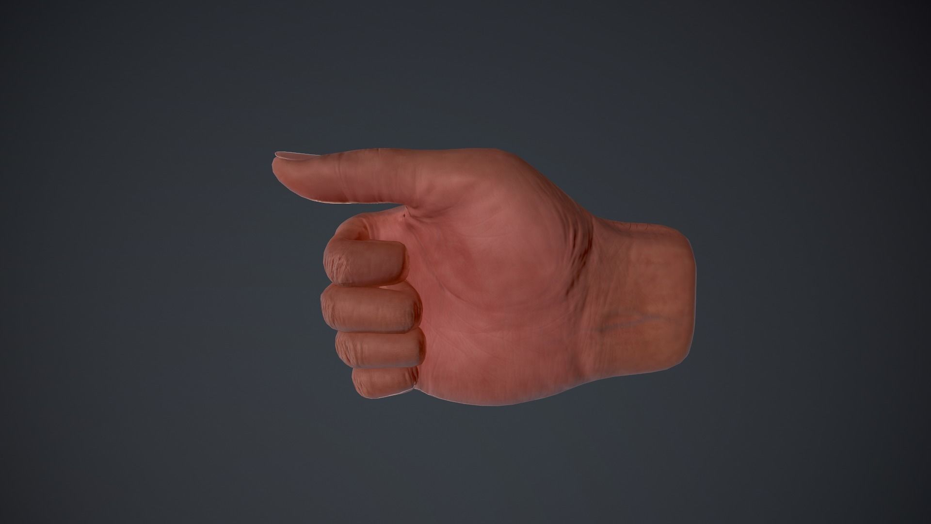 Male Hand Low-poly 3D model_22