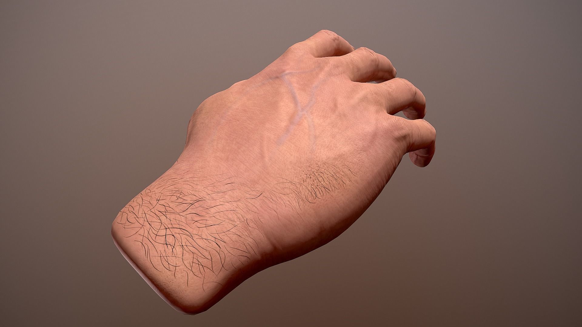 Male Hand Low-poly 3D model_8