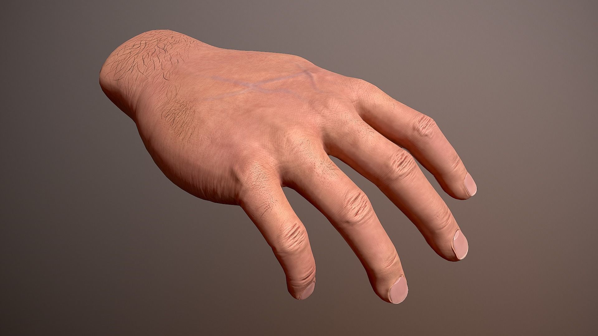 Male Hand Low-poly 3D model_7
