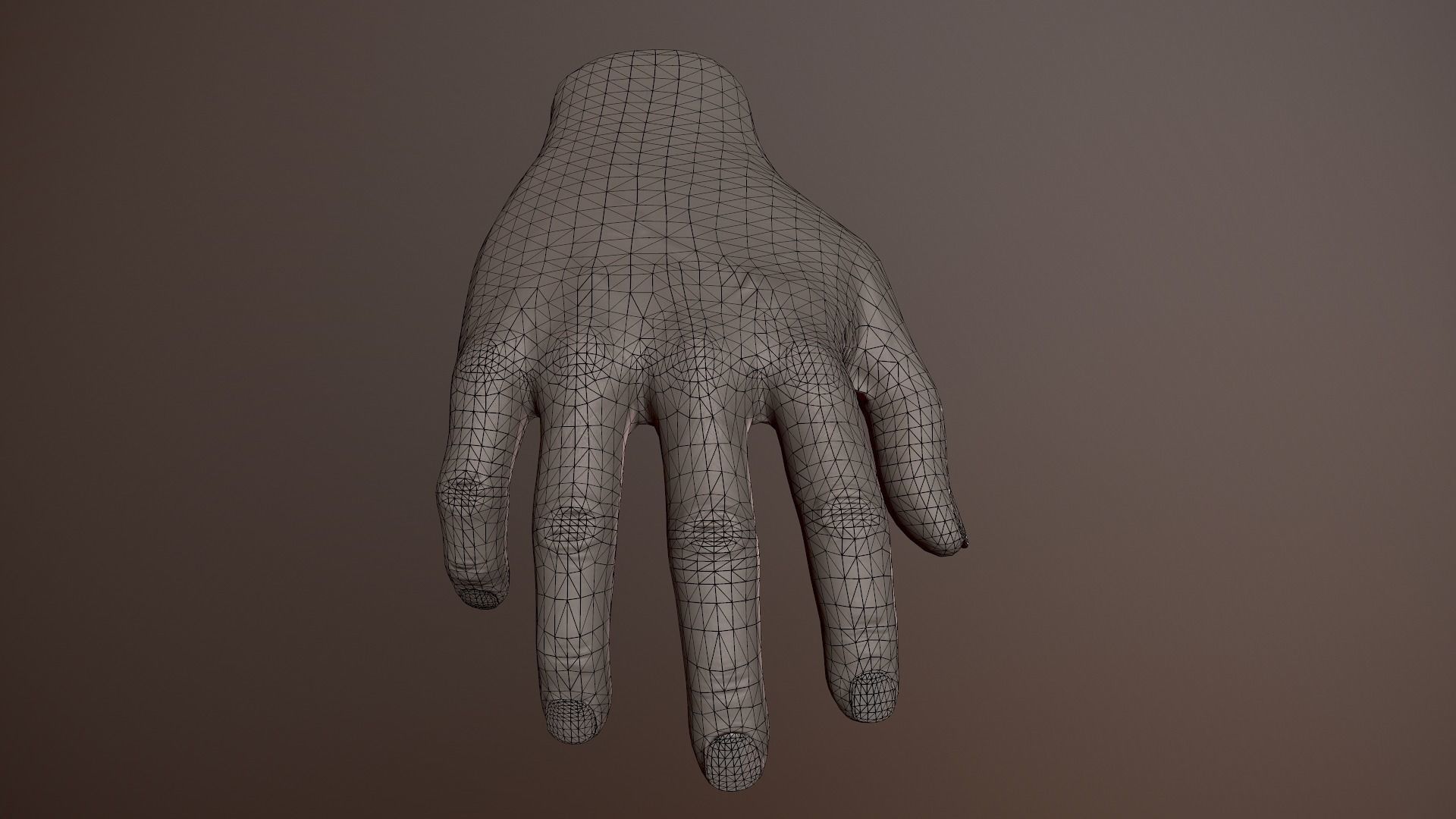 Male Hand Low-poly 3D model_27
