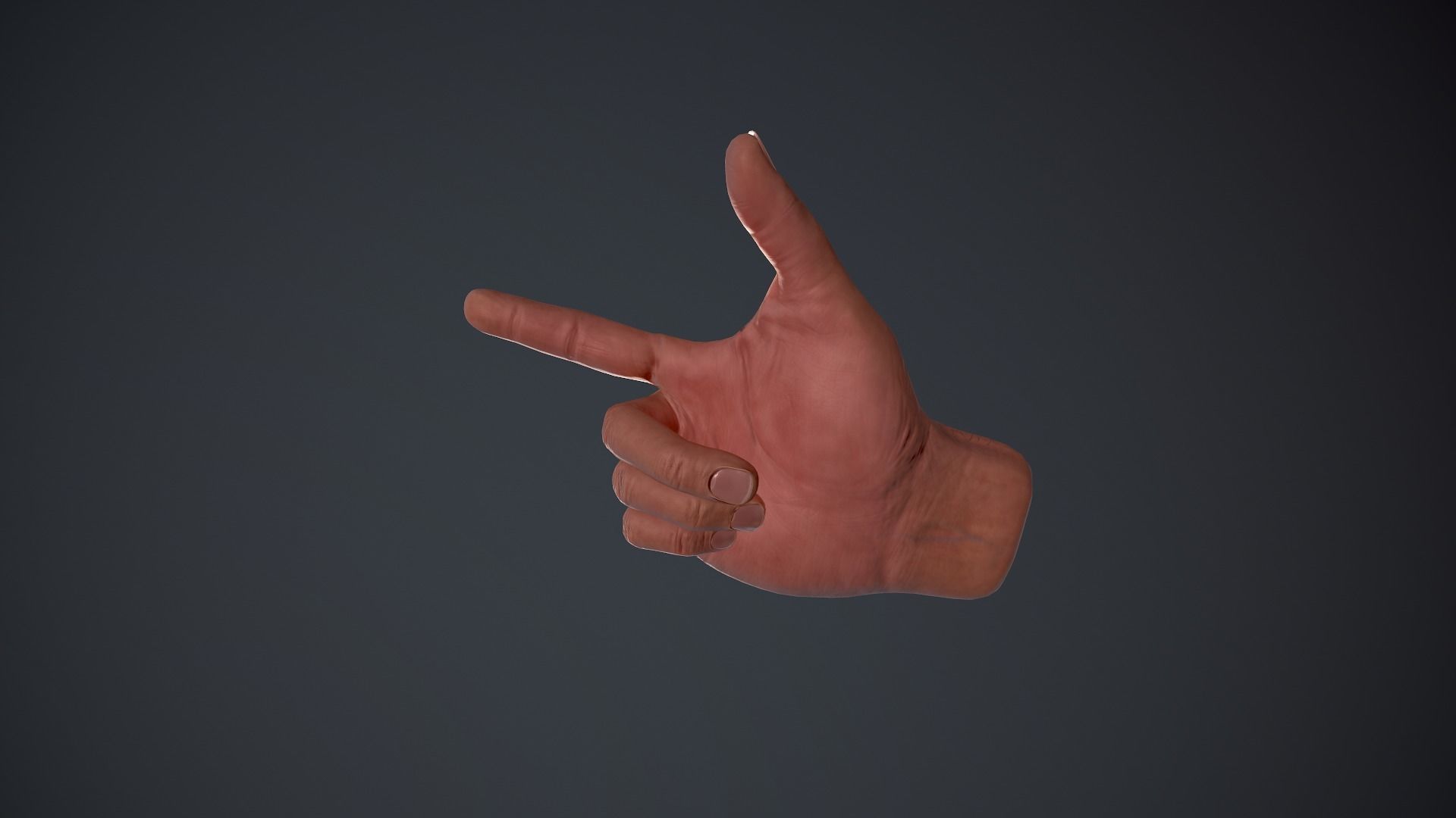 Male Hand Low-poly 3D model_21