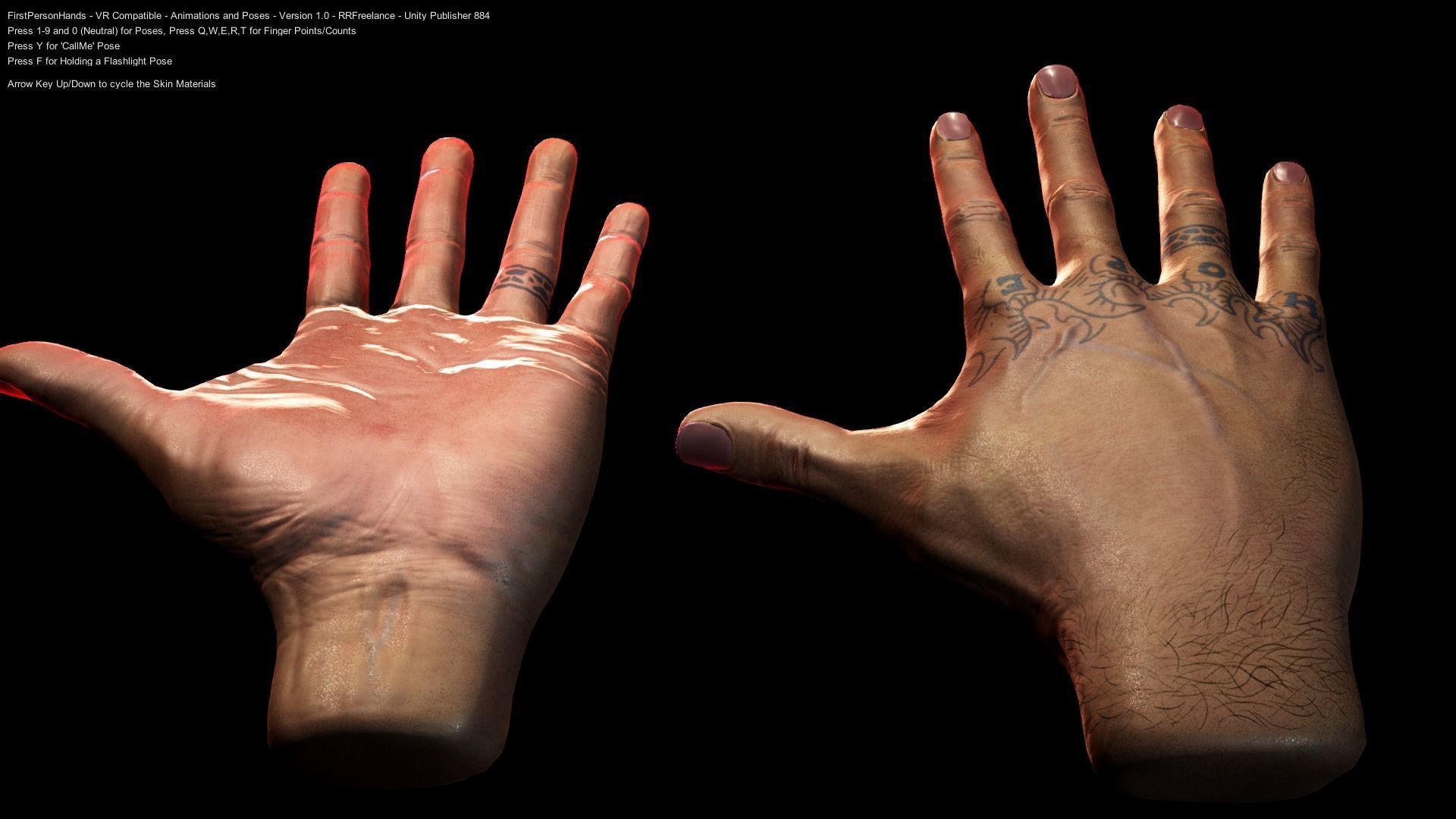 Male Hand Low-poly 3D model_4