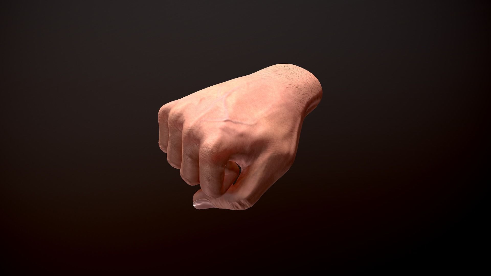 Male Hand Low-poly 3D model_10