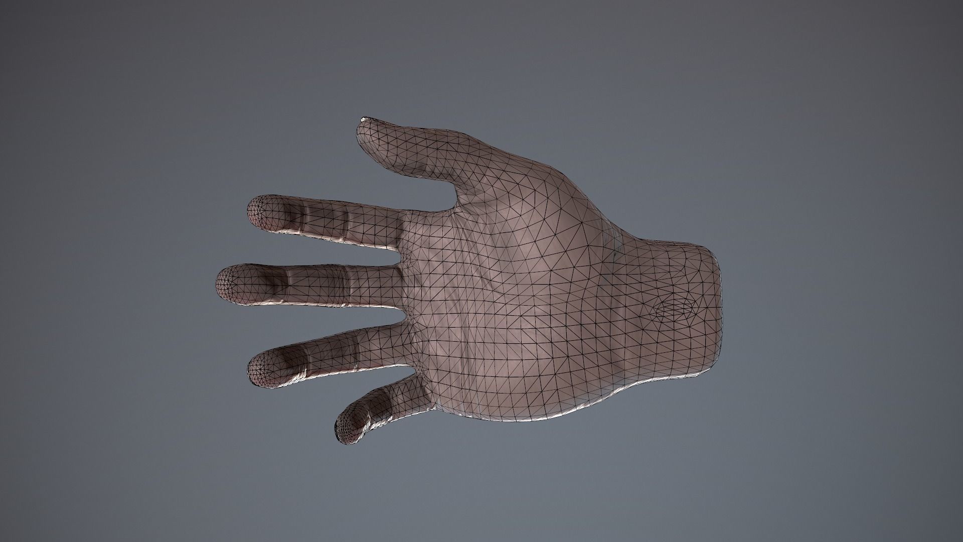 Male Hand Low-poly 3D model_29